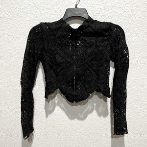 Lulu’s lace copped shirt